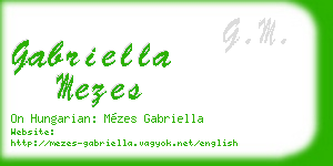 gabriella mezes business card